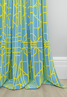 Bamboo Candy, Yellow Blue - Made To Measure Curtains